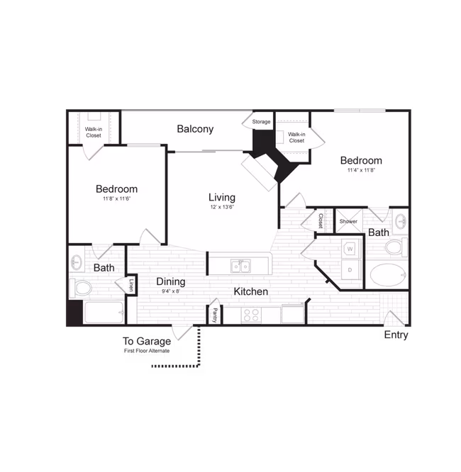 Renovated B2 0524 floor plan